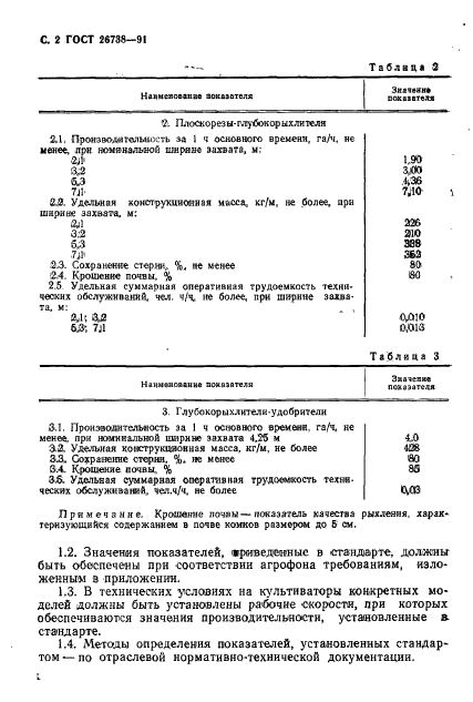 ГОСТ 26738-91 Культиваторы-плоскорезы. Общие технические требования (фото 3 из 7)