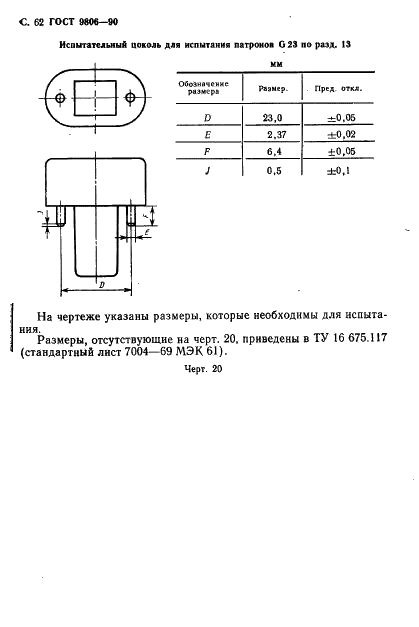 ГОСТ 9806-90 Патроны для трубчатых люминесцентных ламп и стартеров. Общие технические условия (фото 64 из 145)