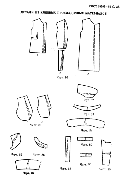ГОСТ 19902-89 Одежда форменная. Допуски при раскрое деталей верхнего обмундирования (фото 36 из 38)