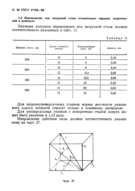 ГОСТ 17734-88 Станки фрезерные консольные. Нормы точности и жесткости (фото 23 из 31)