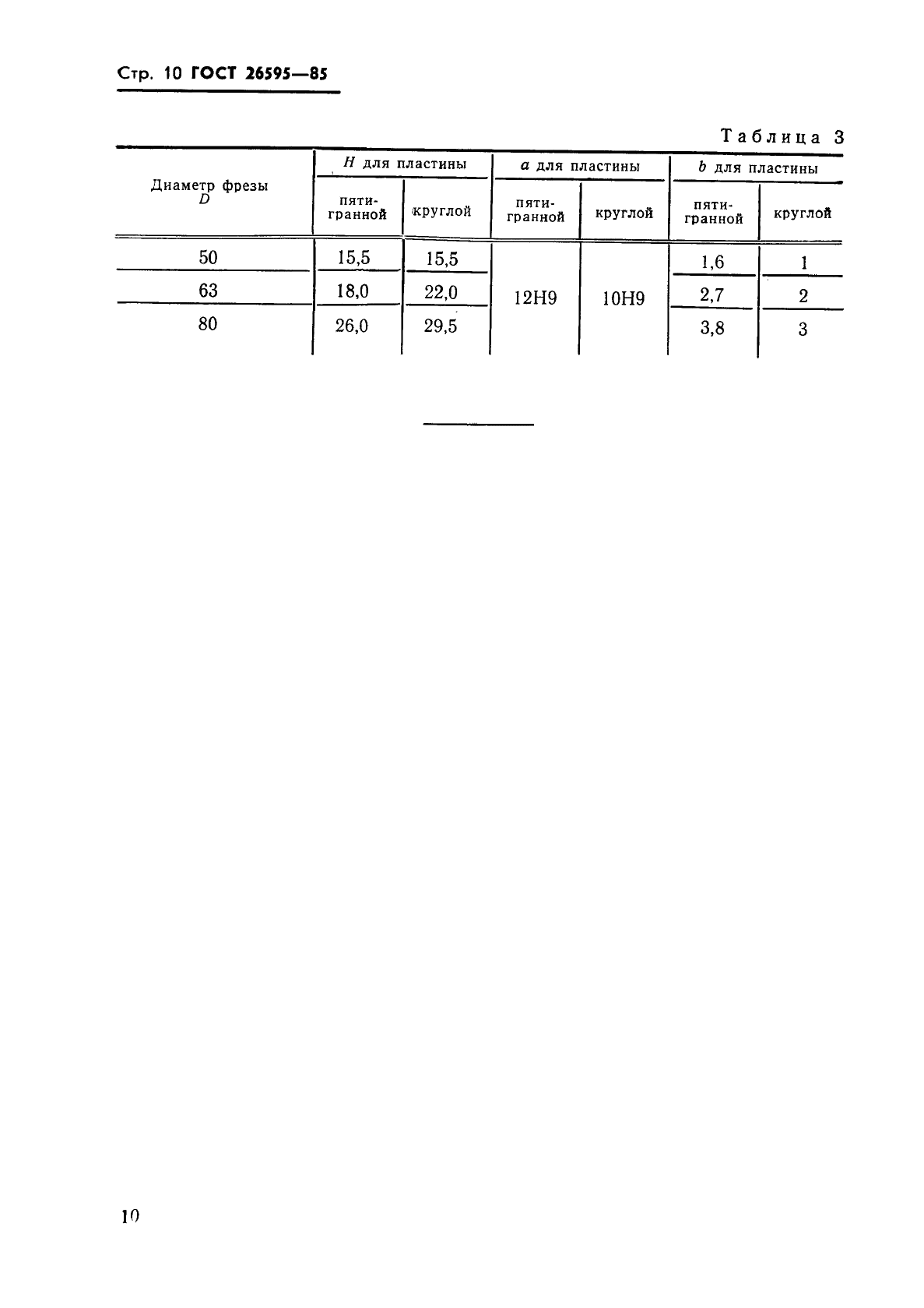 ГОСТ 26595-85 Фрезы торцовые с механическим креплением многогранных пластин. Типы и основные размеры (фото 12 из 13)