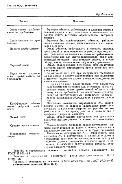 ГОСТ 26291-84 Надежность атомных станций и их оборудования. Общие положения и номенклатура показателей (фото 11 из 17)
