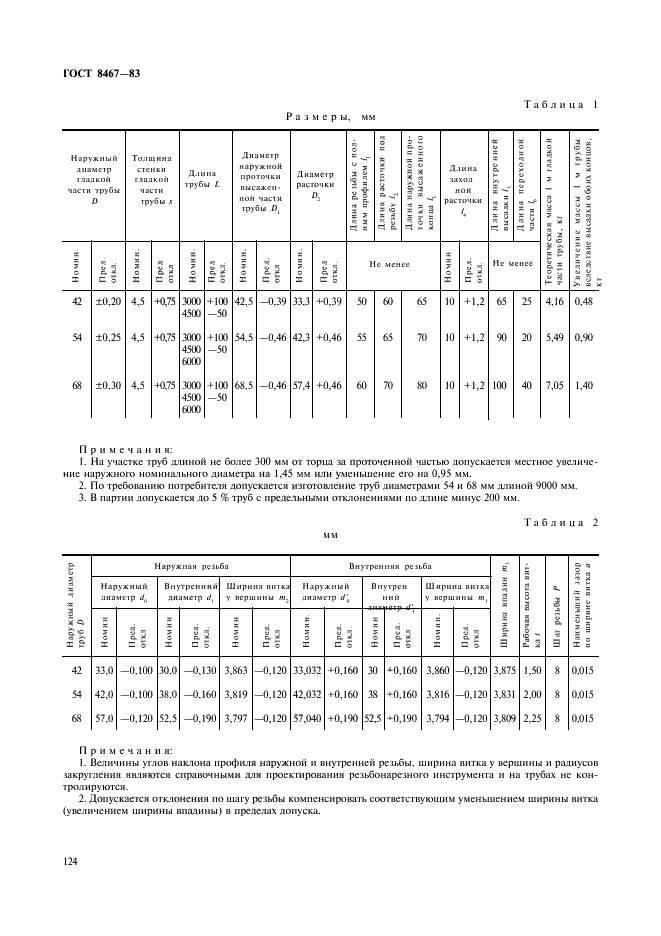 ГОСТ 8467-83 Трубы стальные бурильные ниппельного соединения для геологоразведочного бурения. Технические условия (фото 3 из 6)