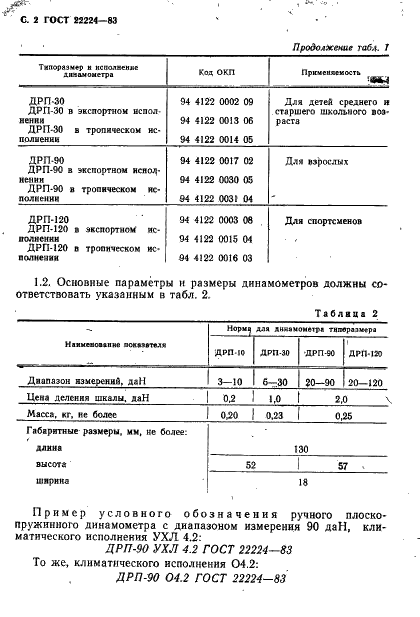 ГОСТ 22224-83 Динамометры ручные плоскопружинные. Технические условия (фото 3 из 11)