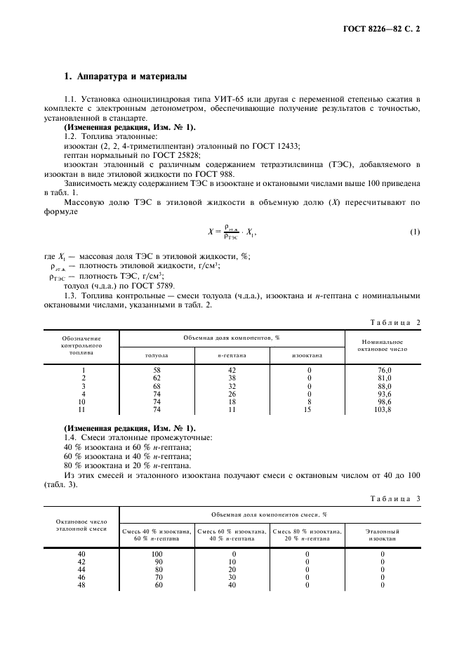 ГОСТ 8226-82 Топливо для двигателей. Исследовательский метод определения октанового числа (фото 3 из 12)