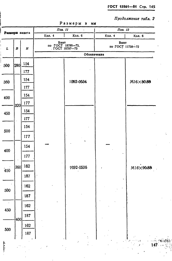 ГОСТ 15861-81 Плиты-заготовки прямоугольные пакетов штампов листовой штамповки для разделительных операций. Конструкция и размеры (фото 147 из 150)