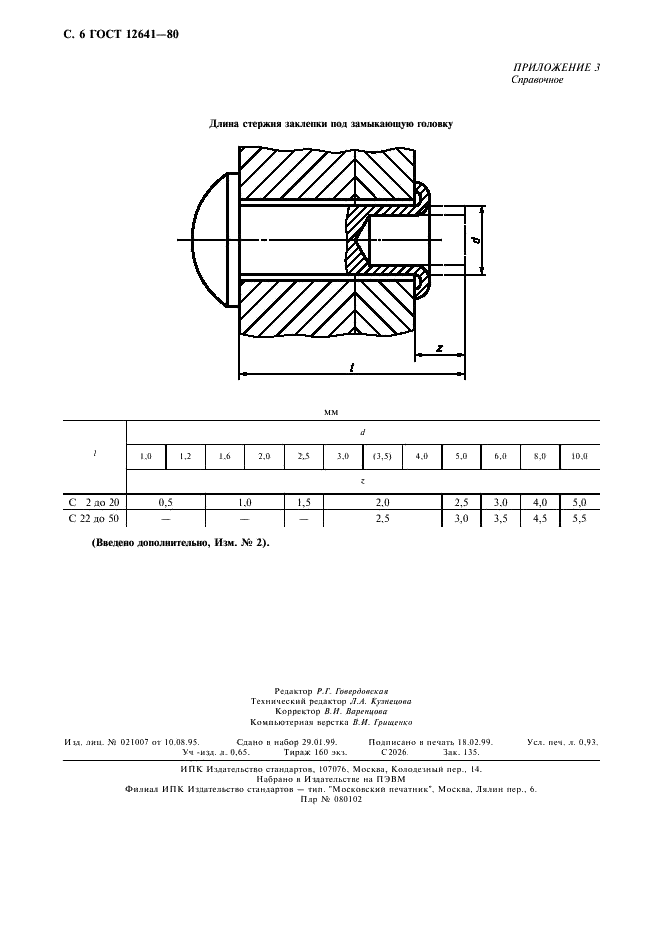 ГОСТ 12641-80 Заклепки полупустотелые с полукруглой головкой. Технические условия (фото 7 из 7)
