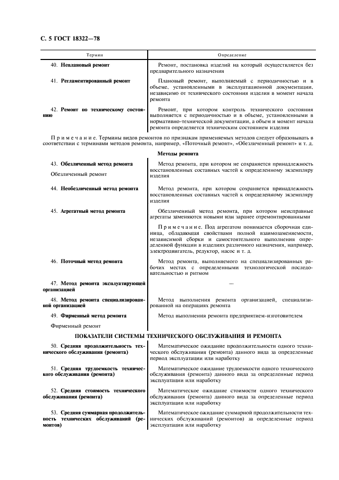 ГОСТ 18322-78 Система технического обслуживания и ремонта техники. Термины и определения (фото 6 из 12)