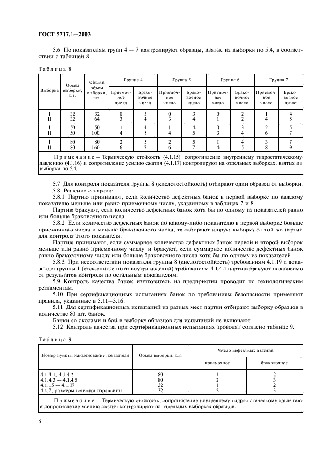 ГОСТ 5717.1-2003 Банки стеклянные для консервов. Общие технические условия (фото 8 из 12)