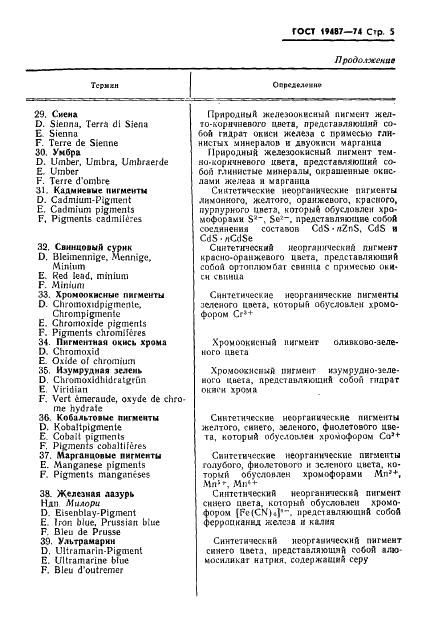 ГОСТ 19487-74 Пигменты и наполнители неорганические. Термины и определения (фото 6 из 13)