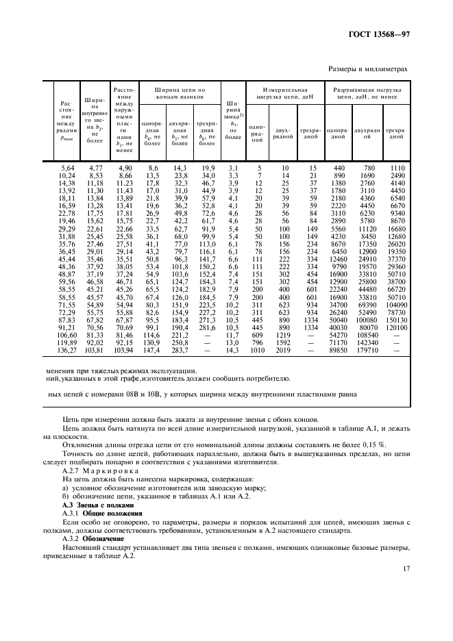 ГОСТ 13568-97 Цепи приводные роликовые и втулочные. Общие технические условия (фото 20 из 27)