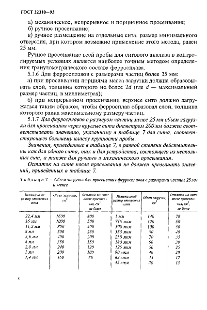 ГОСТ 22310-93 Ферросплавы. Метод определения гранулометрического состава (фото 12 из 23)