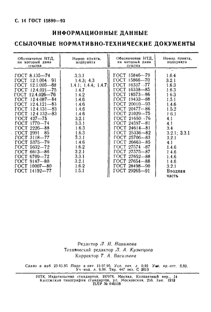 ГОСТ 15899-93 1,1,2,2-тетрафтордибромэтан (хладон 114В2). Технические условия (фото 16 из 16)