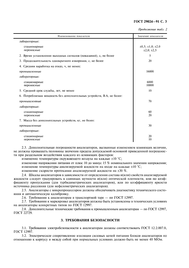 ГОСТ 29024-91 Анализаторы жидкости турбидиметрические и нефелометрические. Общие технические требования и методы испытаний (фото 4 из 15)