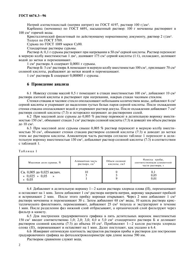 ГОСТ 6674.3-96 Сплавы медно-фосфористые. Метод определения сурьмы (фото 5 из 7)