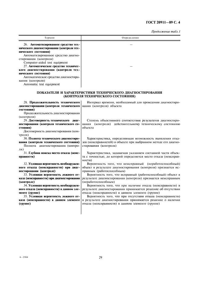 ГОСТ 20911-89 Техническая диагностика. Термины и определения (фото 4 из 9)