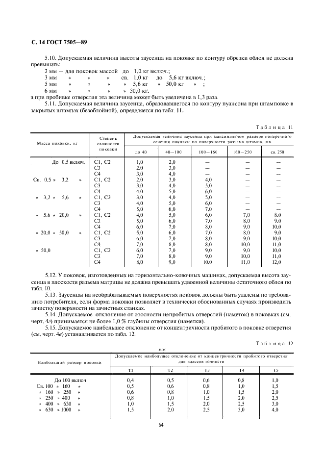 ГОСТ 7505-89 Поковки стальные штампованные. Допуски, припуски и кузнечные напуски (фото 14 из 36)