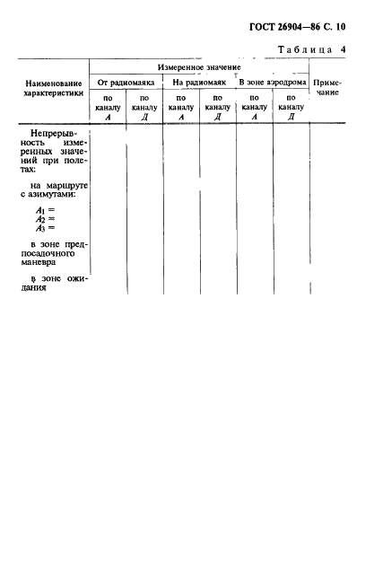 ГОСТ 26904-86 Радиомаяки радиотехнической системы ближней навигации. Методы летных испытаний (фото 11 из 12)
