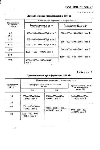 ГОСТ 12965-85 Трансформаторы силовые масляные общего назначения классов напряжения 110 и 150 кВ. Технические условия (фото 33 из 48)
