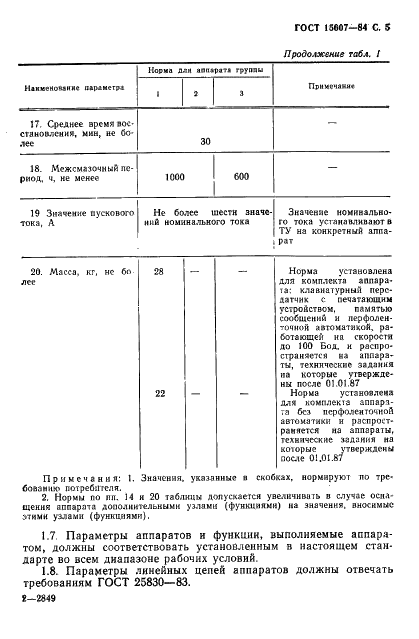 ГОСТ 15607-84 Аппараты телеграфные буквопечатающие стартстопные пятиэлементного кода. Основные параметры и общие технические требования (фото 6 из 26)