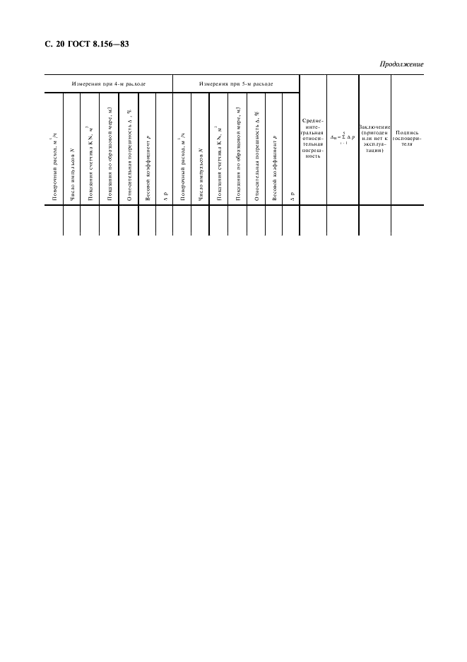 ГОСТ 8.156-83 Государственная система обеспечения единства измерений. Счетчики холодной воды. Методы и средства поверки (фото 21 из 23)