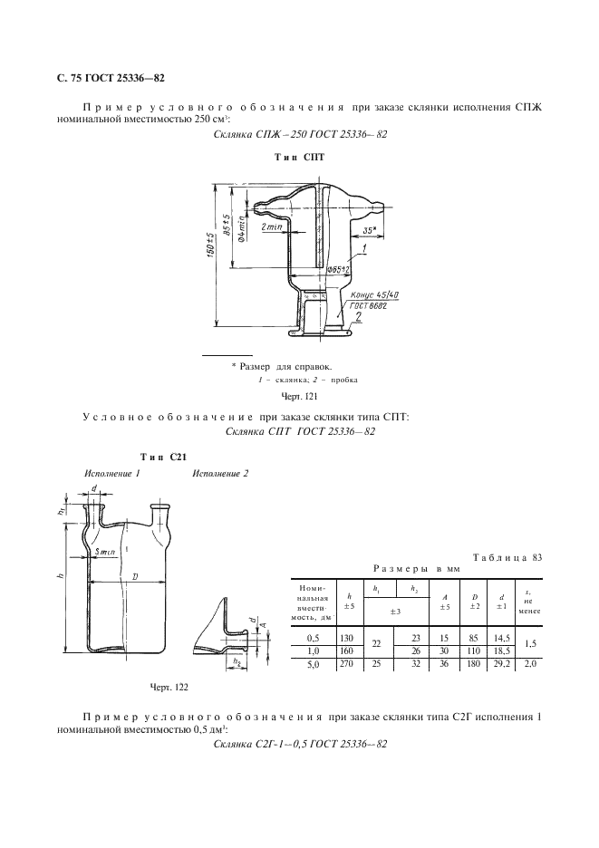 ГОСТ 25336-82 Посуда и оборудование лабораторные стеклянные. Типы, основные параметры и размеры (фото 76 из 104)