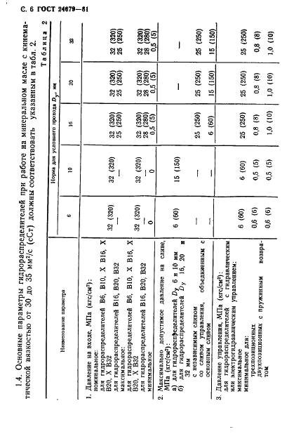 ГОСТ 24679-81 Гидрораспределители золотниковые четырехлинейные на Рном до 32 МПа. Технические условия (фото 7 из 57)