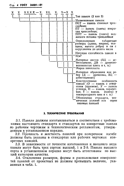 ГОСТ 24581-81 Панели асбестоцементные трехслойные с утеплителем из пенопласта. Общие технические условия (фото 7 из 26)