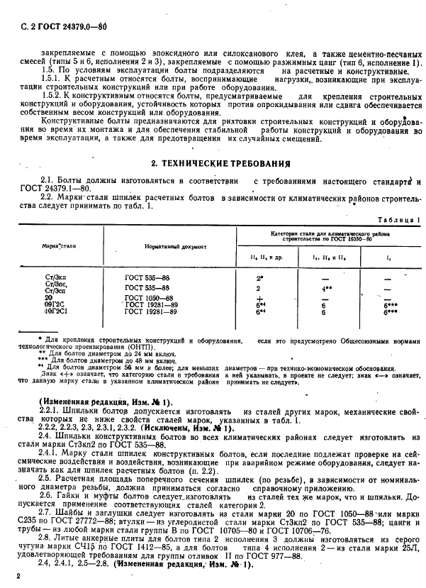 ГОСТ 24379.0-80 Болты фундаментные. Общие технические условия (фото 3 из 8)