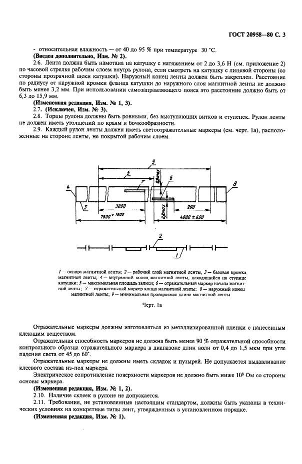 ГОСТ 20958-80 Лента магнитная без записи шириной 12,7 мм с катушкой. Общие технические условия (фото 4 из 19)