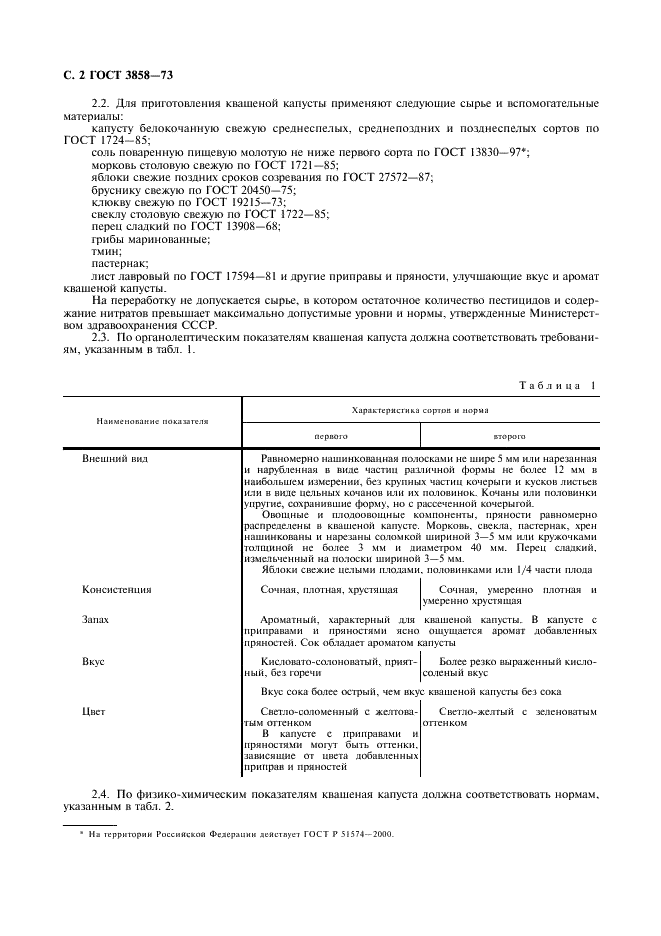 ГОСТ 3858-73 Капуста квашеная. Технические условия (фото 3 из 7)
