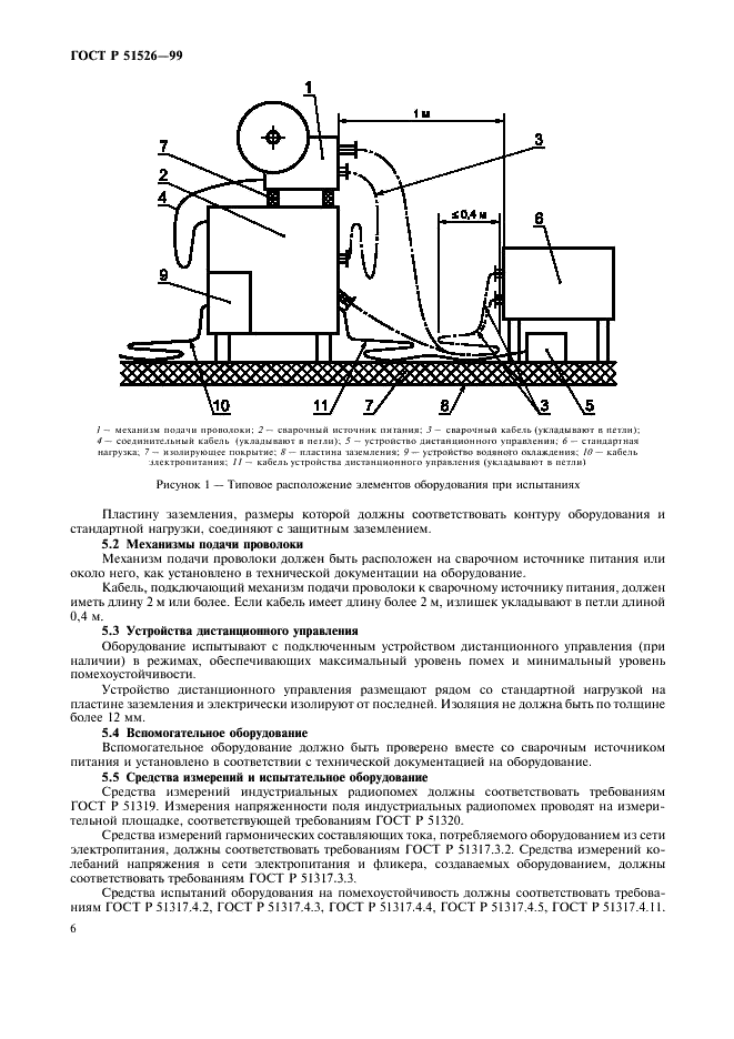 ГОСТ Р 51526-99 Совместимость технических средств электромагнитная. Оборудование для дуговой сварки. Требования и методы испытаний (фото 9 из 14)