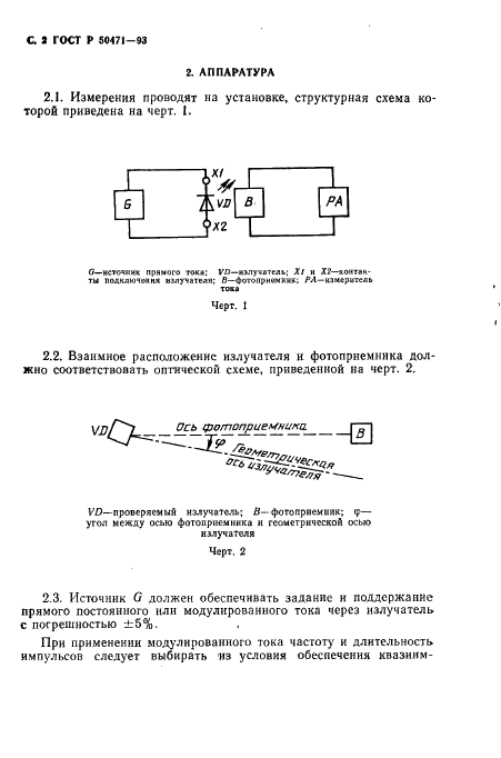 ГОСТ Р 50471-93 Излучатели полупроводниковые. Метод измерения угла излучения (фото 3 из 7)