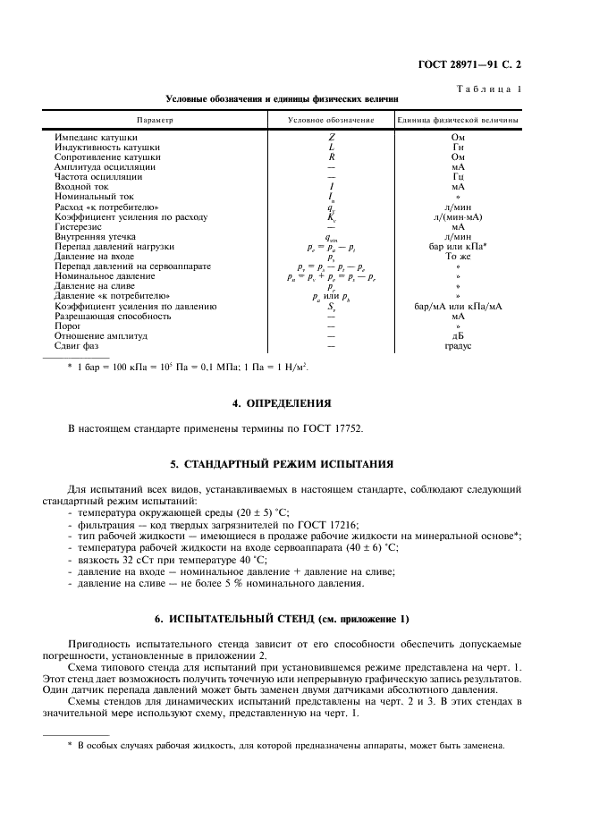 ГОСТ 28971-91 Гидропривод объемный. Сервоаппараты. Методы испытаний (фото 3 из 20)