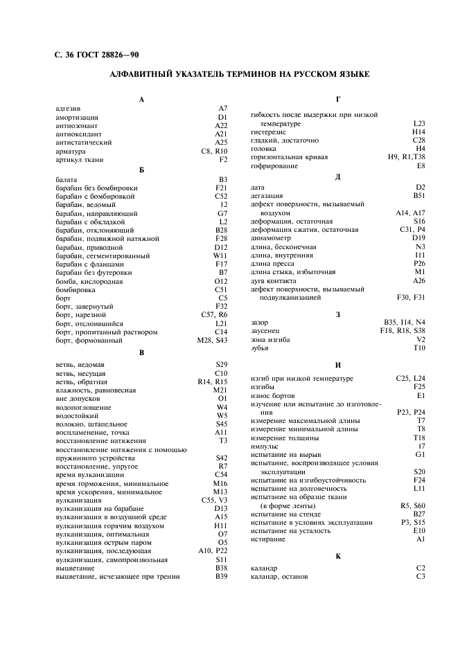ГОСТ 28826-90 Ленты конвейерные. Список эквивалентных терминов (фото 37 из 62)