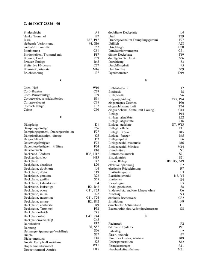 ГОСТ 28826-90 Ленты конвейерные. Список эквивалентных терминов (фото 47 из 62)
