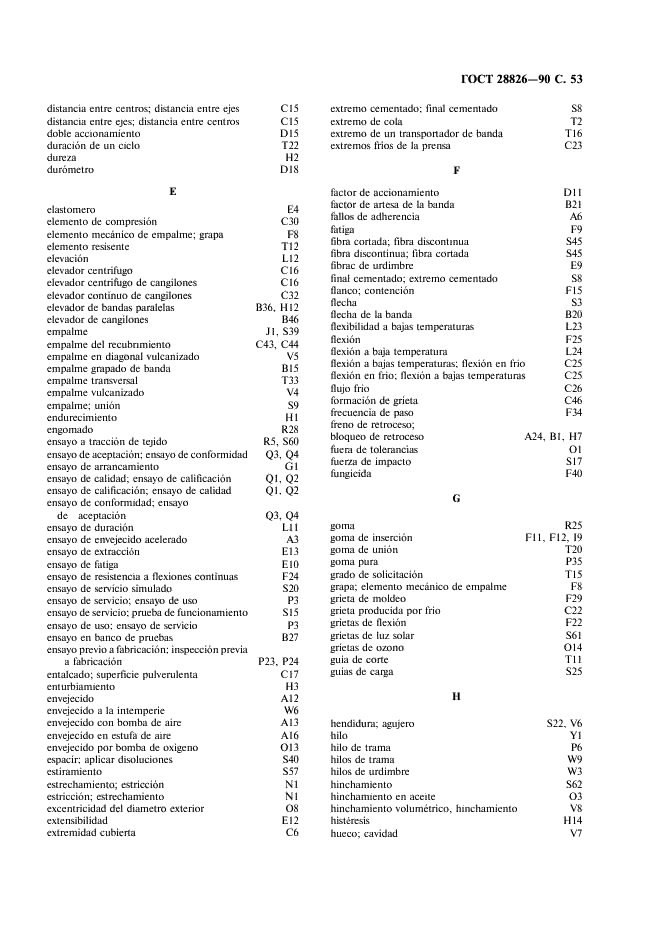 ГОСТ 28826-90 Ленты конвейерные. Список эквивалентных терминов (фото 54 из 62)