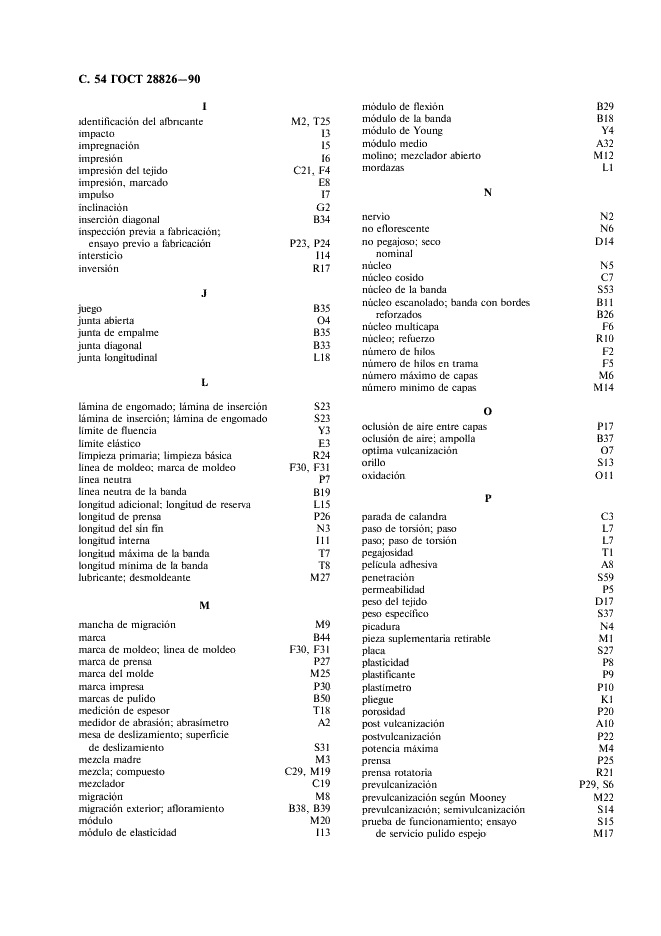 ГОСТ 28826-90 Ленты конвейерные. Список эквивалентных терминов (фото 55 из 62)