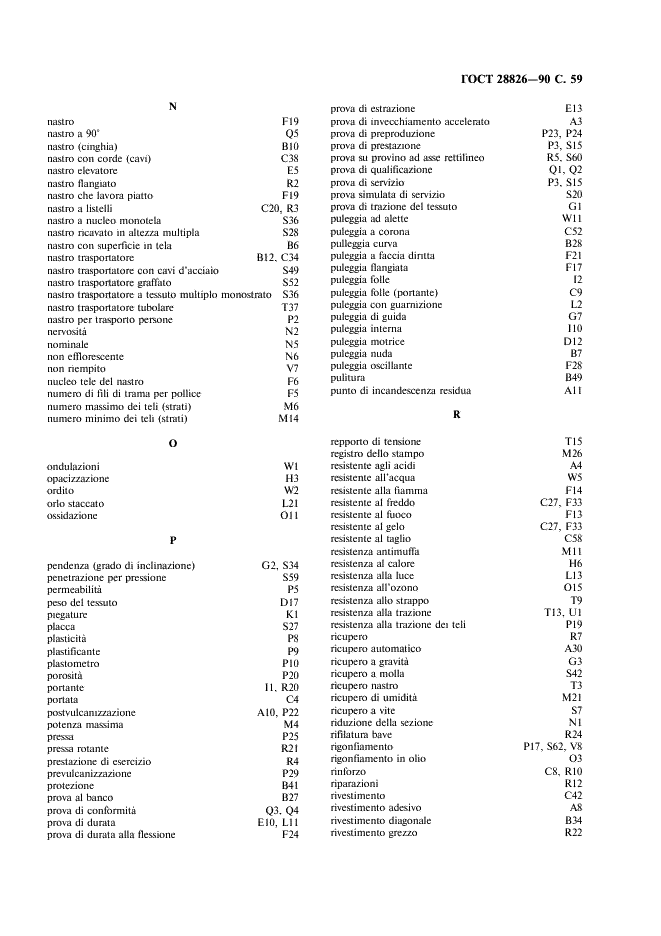 ГОСТ 28826-90 Ленты конвейерные. Список эквивалентных терминов (фото 60 из 62)