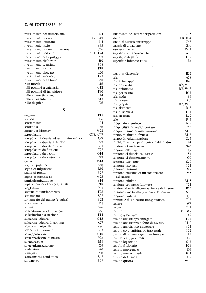 ГОСТ 28826-90 Ленты конвейерные. Список эквивалентных терминов (фото 61 из 62)