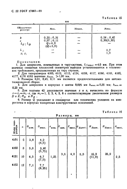 ГОСТ 17467-88 Микросхемы интегральные. Основные размеры (фото 23 из 65)