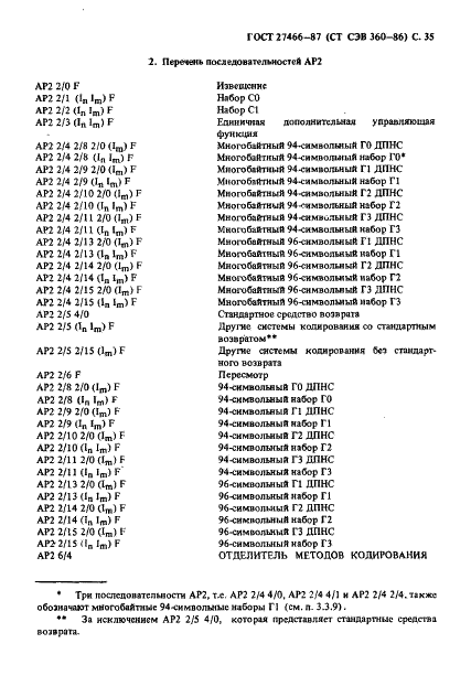 ГОСТ 27466-87 Система обработки информации. Наборы символов в 7-и 8-битных кодах. Методы расширения кодов (фото 36 из 51)