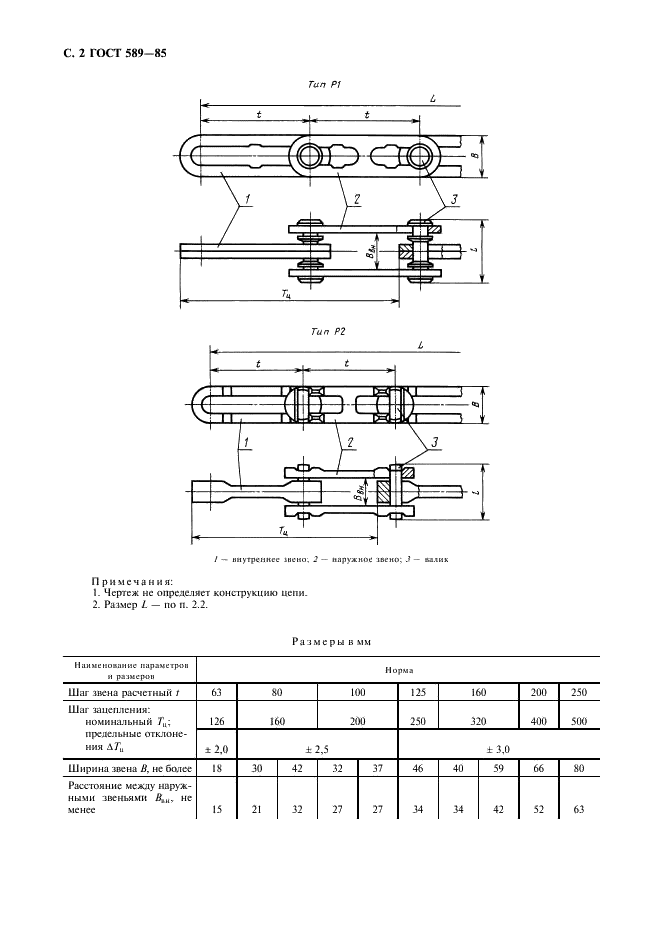 ГОСТ 589-85 Цепи тяговые разборные. Технические условия (фото 3 из 8)