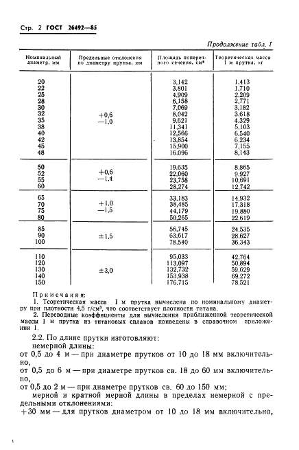 ГОСТ 26492-85 Прутки катаные из титана и титановых сплавов. Технические условия (фото 3 из 31)
