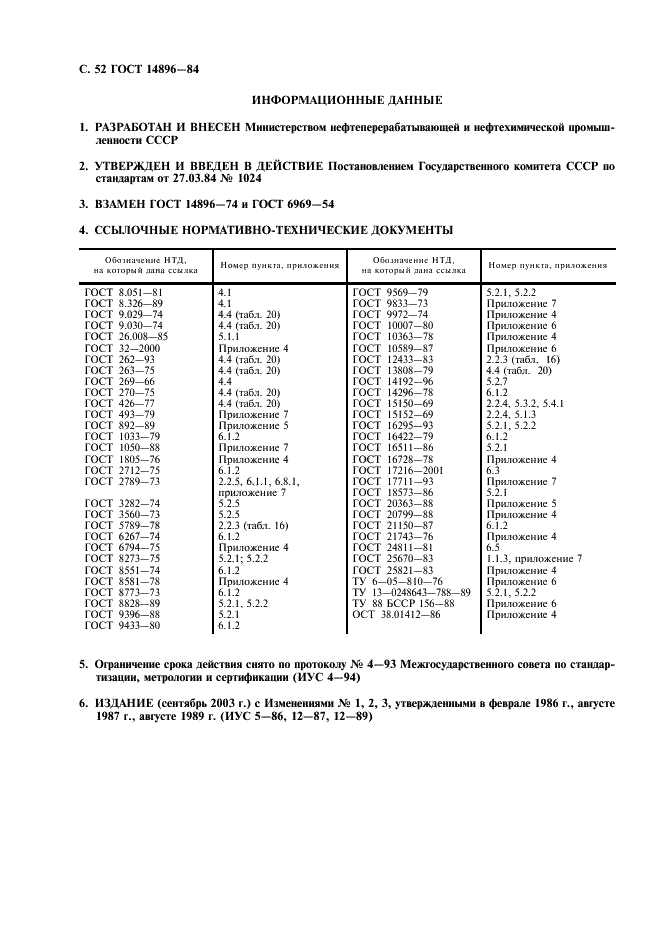 ГОСТ 14896-84 Манжеты уплотнительные резиновые для гидравлических устройств. Технические условия (фото 53 из 54)