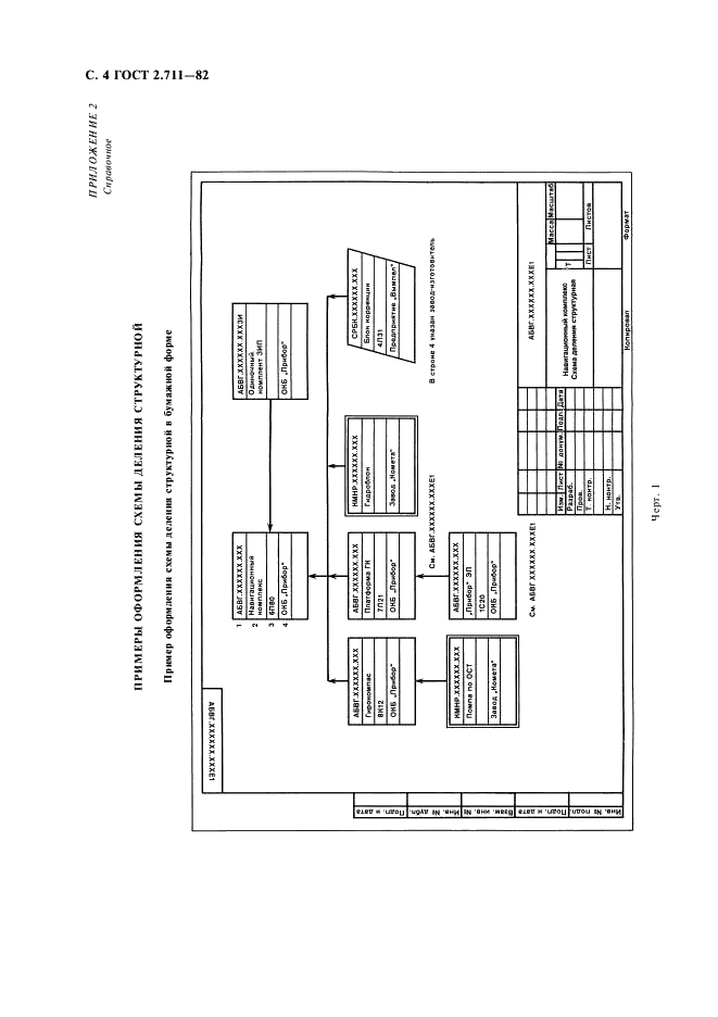 ГОСТ 2.711-82 Единая система конструкторской документации. Схема деления изделия на составные части (фото 6 из 8)
