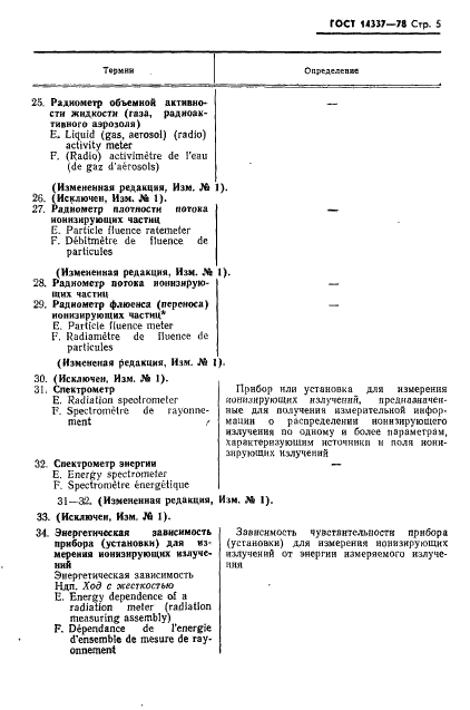 ГОСТ 14337-78 Средства измерений ионизирующих излучений. Термины и определения (фото 6 из 11)