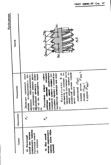 ГОСТ 22850-77 Передачи спироидные. Термины, определения и обозначения (фото 49 из 68)