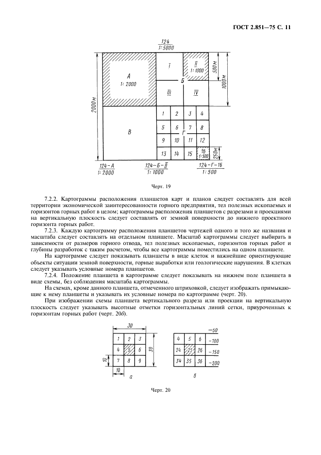 ГОСТ 2.851-75 Горная графическая документация. Общие правила выполнения горных чертежей (фото 12 из 22)