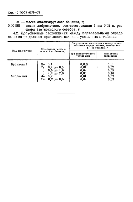 ГОСТ 6073-75 Бензины этилированные. Метод определения содержания бромистых и хлористых выносителей (фото 12 из 15)